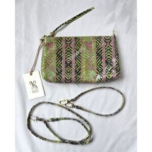 HOBO▪️Darcy 100% Genuine Leather- Geo Diamond Print Convertable Purse